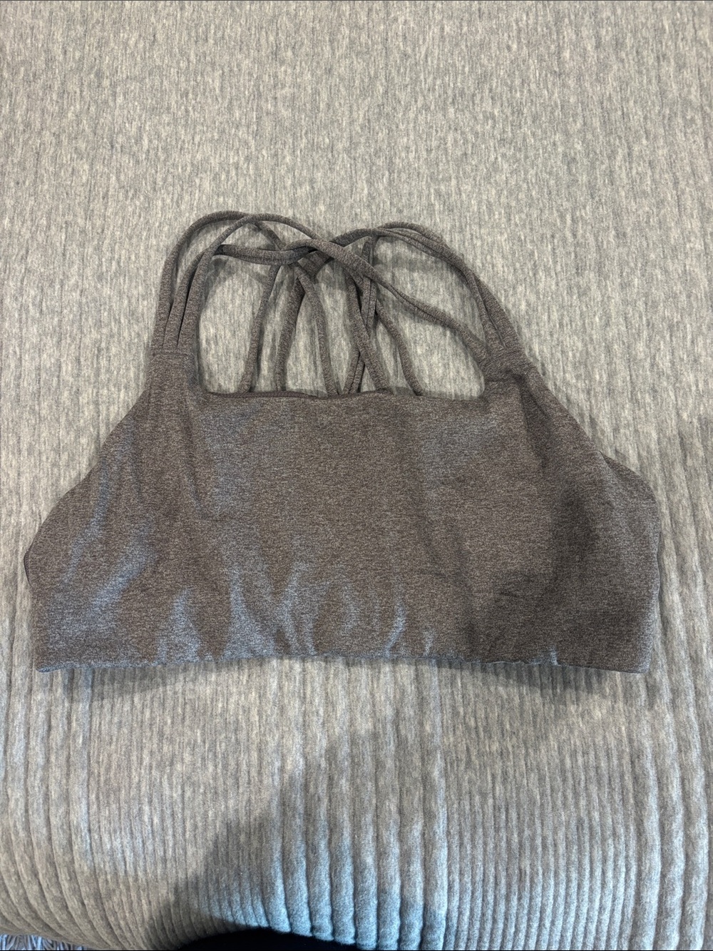 Athleta Charcoal Strappy Sports Bralette